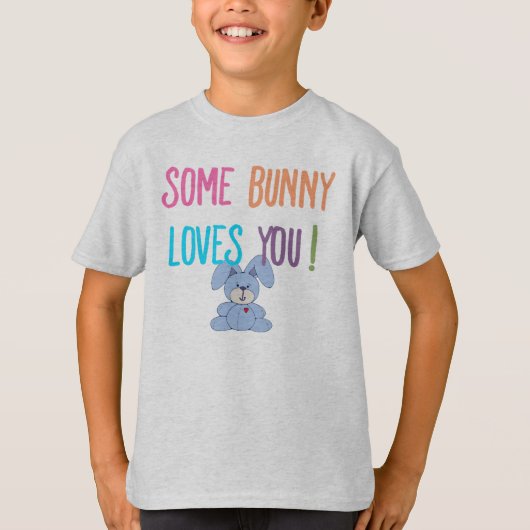 Een of andere Bunny houdt van je Kinder T-shirt (Voorkant)