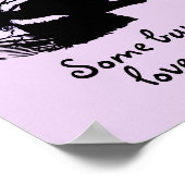 Een of andere Bunny houdt van Paars met Black Shad Poster (Hoek)