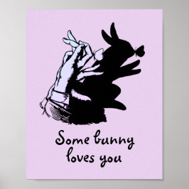 Een of andere Bunny houdt van Paars met Black Shad Poster