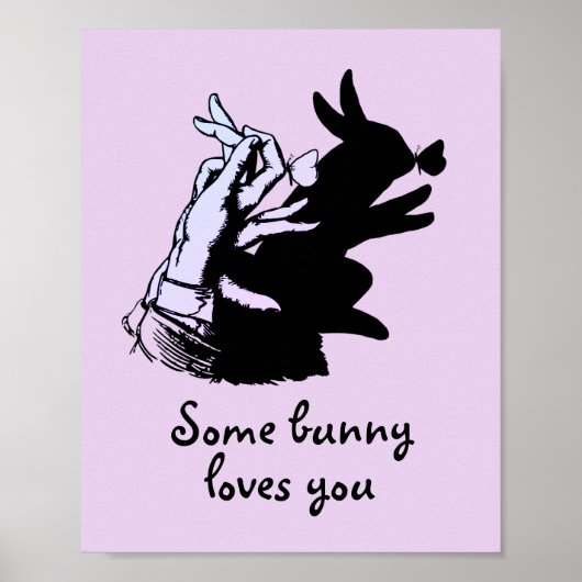 Een of andere Bunny houdt van Paars met Black Shad Poster (Voorkant)