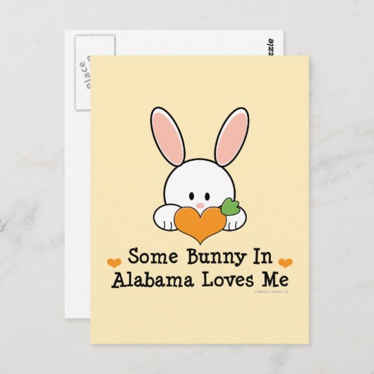 Een of andere Bunny in Alabama houdt van mijn Brie Briefkaart (Voorkant / Achterkant)
