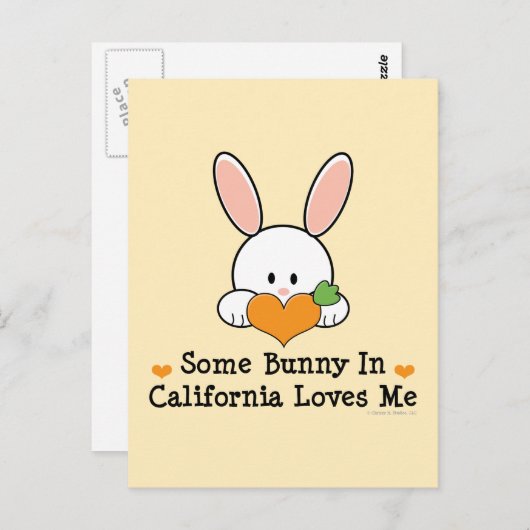 Een of andere Bunny in Californië houdt van me Bri Briefkaart (Voorkant / Achterkant)