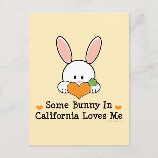 Een of andere Bunny in Californië houdt van me Bri Briefkaart (Voorkant)