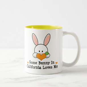 Een of andere Bunny in Californië houdt van mijn M Tweekleurige Koffiemok
