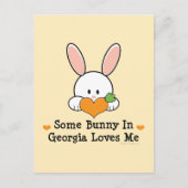 Een of andere Bunny in Georgia houdt van me Briefk Briefkaart (Voorkant)