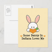 Een of andere Bunny in Indiana houdt van mij Brief Briefkaart (Voorkant / Achterkant)
