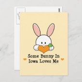 Een of andere Bunny in Iowa houdt van me Briefkaar Briefkaart (Voorkant / Achterkant)