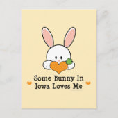 Een of andere Bunny in Iowa houdt van me Briefkaar Briefkaart (Voorkant)