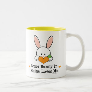 Een of andere Bunny in Maine houdt van me Tweekleurige Koffiemok