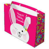 Een of andere Bunny is één Cute Rabbit 1st Birthda Groot Cadeauzakje (Achterkant Gekanteld)