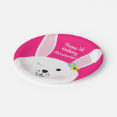 Een of andere Bunny is één Cute Rabbit 1st Birthda Papieren Bordje (Gekanteld)