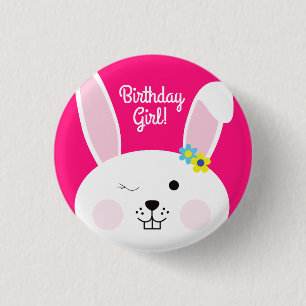 Een of andere Bunny is één Cute Rabbit 1st Birthda Ronde Button 3,2 Cm