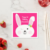 Een of andere Bunny is één Cute Rabbit 1st Birthda Servet (Insitu)