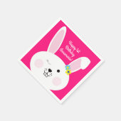 Een of andere Bunny is één Cute Rabbit 1st Birthda Servet (Hoek)