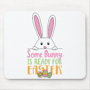 Een of andere bunny is klaar voor paassnoepeieren muismat