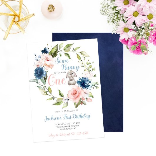 Een of andere Bunny verandert een paasdag. Kaart