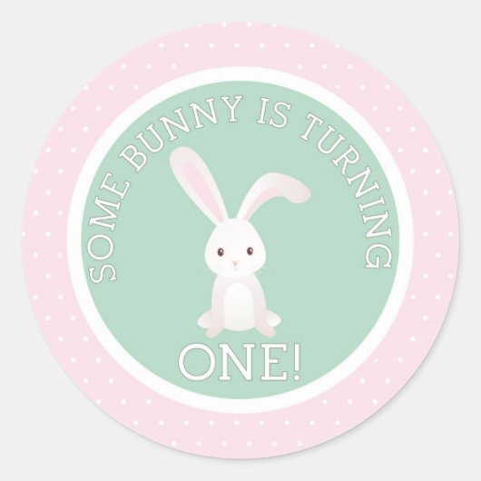 Een of andere Bunny wordt er een! Ronde Sticker (Voorkant)