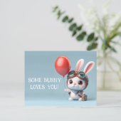 Een of andere konijn houdt van je Schattigee konij Briefkaart (Staand voorkant)