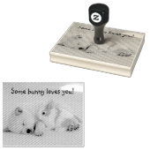 Een of andere konijn houdt van je sms rubberstempel (Gestempeld)