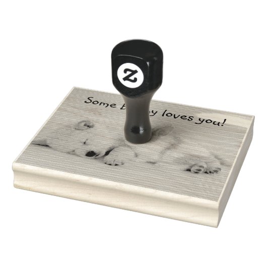 Een of andere konijn houdt van je sms rubberstempel (Stempel)