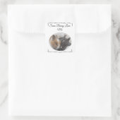 Een of andere konijn houdt van me naam vierkante sticker (Tas)