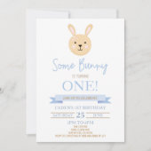 Een of andere konijn is het draaien van blauw aang kaart (Voorkant)