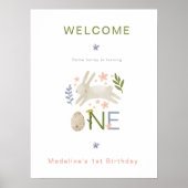 Een of andere konijn wordt een meisje 1e verjaarda poster (Voorkant)