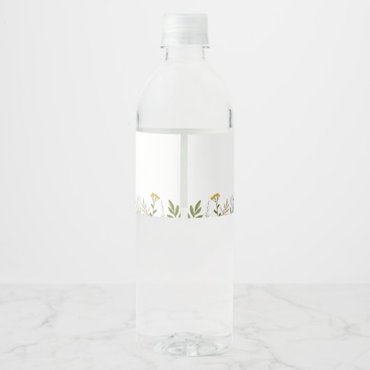 Een of andere konijntje wordt de 1e verjaardag van waterfles etiket (Achterkant)