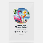 Een of twee graden warmer strand afstudeerfeest acryl bord (Voorkant)