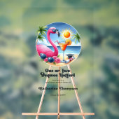 Een of twee graden warmer strand afstudeerfeest acryl bord (Neutraal)