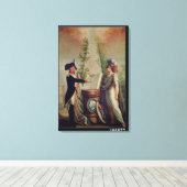 Een officier van de nationale garde die een eed af canvas afdruk (Insitu (Houten vloer))