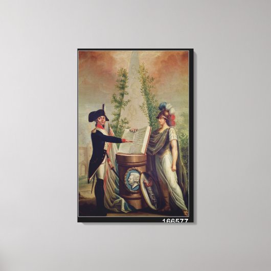 Een officier van de nationale garde die een eed af canvas afdruk (Voorkant)