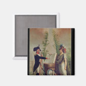 Een officier van de nationale garde die een eed af magneet (Voorkant / Achterkant)