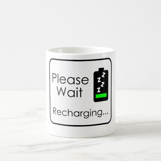 Een ogenblik geduld... herladen koffiemok (Center)
