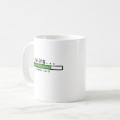 Een ogenblik geduld. koffiemok (Voorkant links)