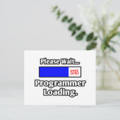 Een ogenblik geduld...Programmeur laden Briefkaart (Staand voorkant)