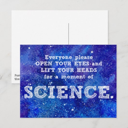 Een ogenblik van het protestbriefkaart van de briefkaart (Voorkant / Achterkant)