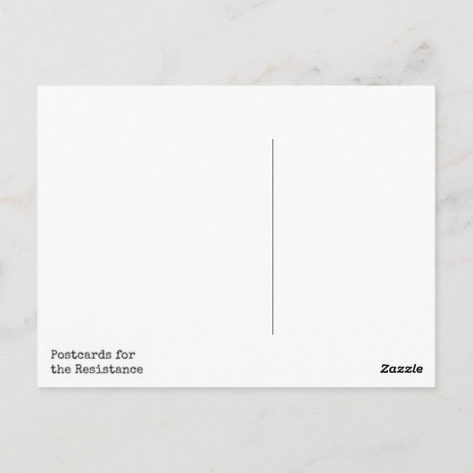 Een ogenblik van het protestbriefkaart van de briefkaart (Achterkant)