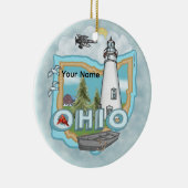 Een Ohio-vuurtoren Keramisch Ornament (Rechts)