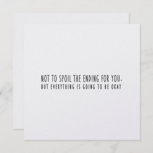 Een OKAY 5.25 x 5.25 kaart (Voorkant / Achterkant)