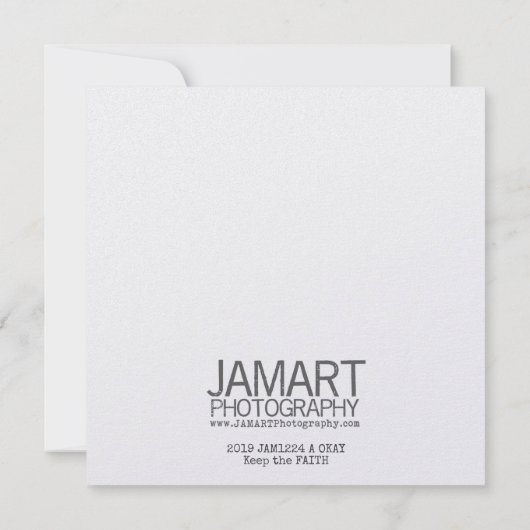 Een OKAY 5.25 x 5.25 kaart (Achterkant)