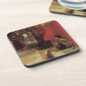 Een Oleander van Alma Tadema,  bloemen Bier Onderzetter (Linkerzijde)