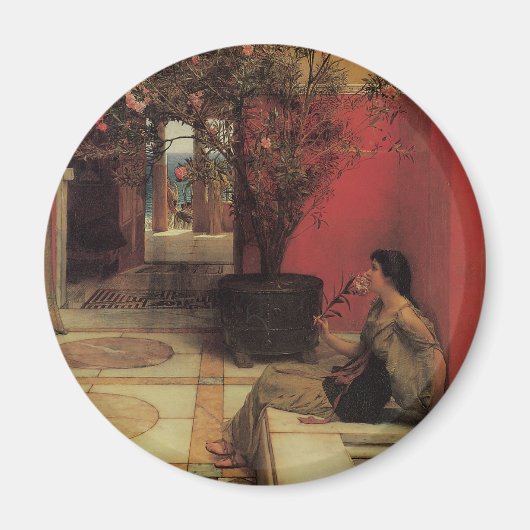Een Oleander van Alma Tadema,  bloemen Magneet (Voorkant)