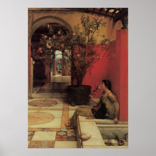 Een Oleander van Alma Tadema, bloemen Poster (Voorkant)