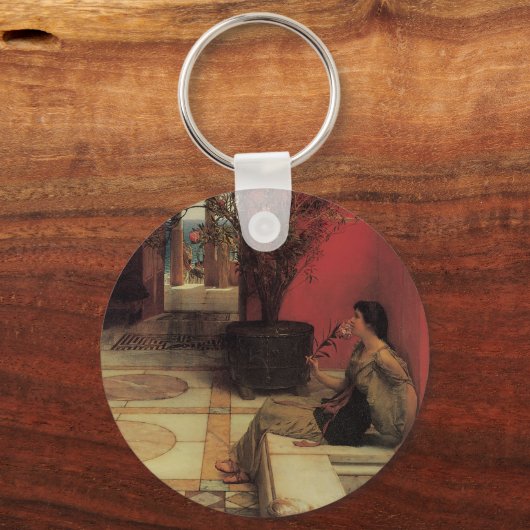 Een Oleander van Alma Tadema,  bloemen Sleutelhanger (Voorkant)