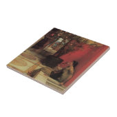 Een Oleander van Alma Tadema,  bloemen Tegeltje (Zijkant)