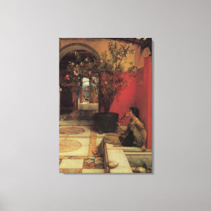 Een Oleander van Alma Tadema, Vintage Flowers Canvas Afdruk
