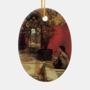 Een Oleander van Alma Tadema, Vintage Flowers Keramisch Ornament