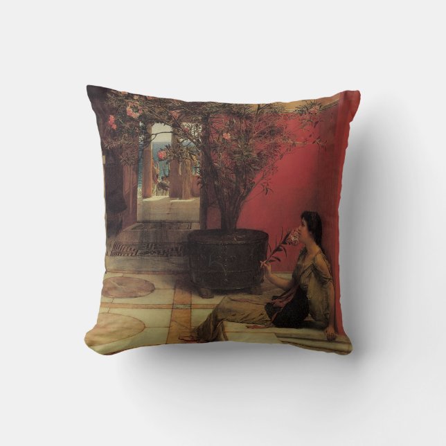 Een Oleander van Alma Tadema, Vintage Flowers Kussen (Voorkant)