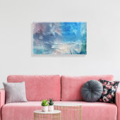 Een olieverfschilderij genaamd Palette van Samuel Canvas Afdruk (Insitu (Woonkamer))